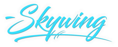 SkywingKnights Logo Short Sign Blue