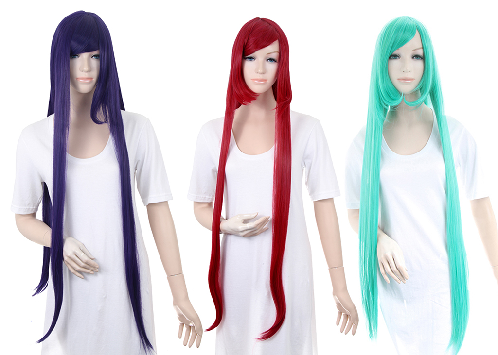 the right cosplay wig Purple Red Teal